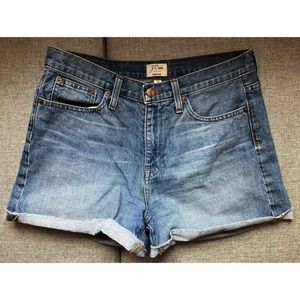 J. Crew high waisted jean shorts